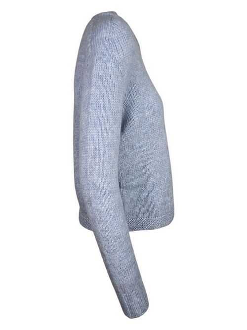 maglia donna in alpaca azzurro A rovescio | 1800/9417